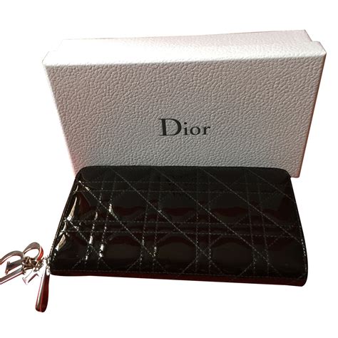 dior leather wallet|dior patent leather wallet.